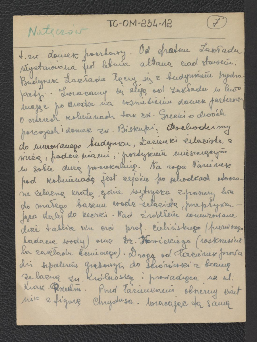 wypis z Chlewiński, Nałęczów, strona 20 zawierający charakterystykę wspomnianej miejscowości, skan 8