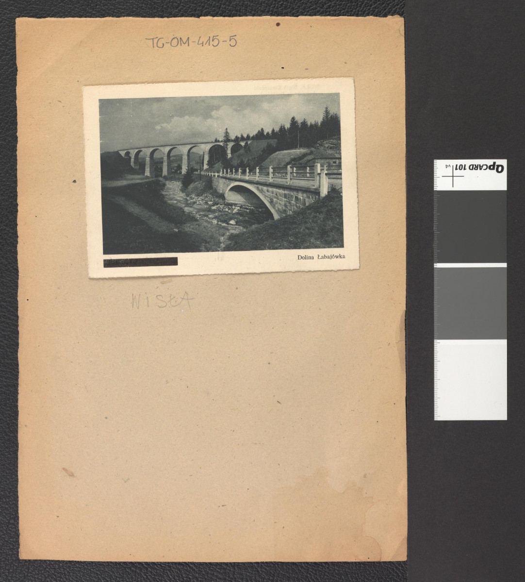 dolina Łabajówka (fotografia dwubarwna w formie karty pocztowej), skan 1