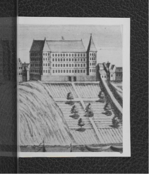 fotografia czarno-biała przedstawiająca wycinek z panoramy Warszawy F. B. Wernhera, skan 1