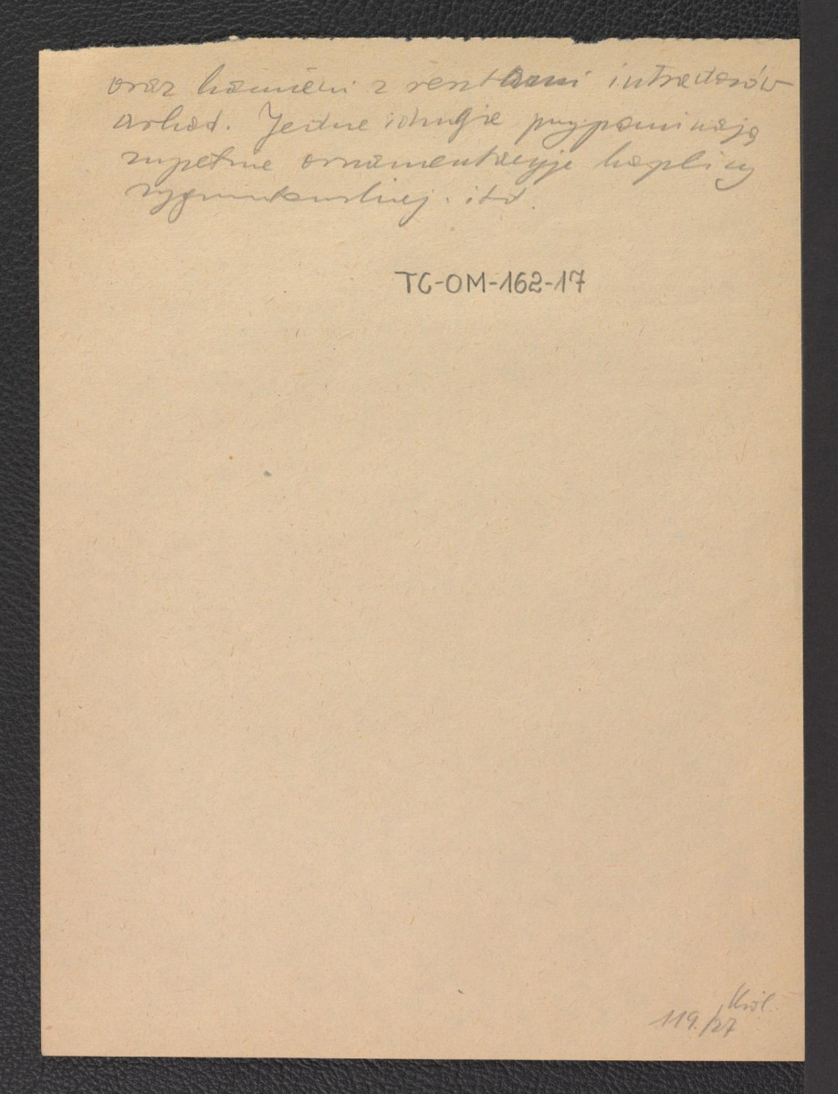 wypis z Łuszczkiewicz W., Sprawozdanie Konserwatorskie Hist. Szt. PAN. IV, 69, Kraków 1891; Chmiel A., Szkice krakowskie, Kraków 1939-1947, s. 184; Boniecki A., Herbarz Polski, t. IV, Warszawa 1901, s. 183 dotyczący miejscowego parku i jego dziejów, skan 3
