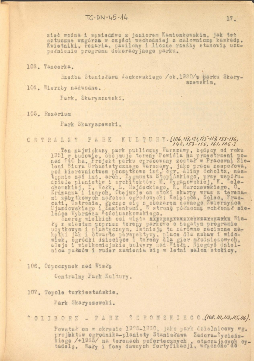 recenzja opracowania Henryka Lisowskiego pt. "Zieleńce wielkiej Warszawy" z dnia 18 stycznia 1956 r. (wydane pt. "Zieleń Warszawy" w 1956 r.), skan 20