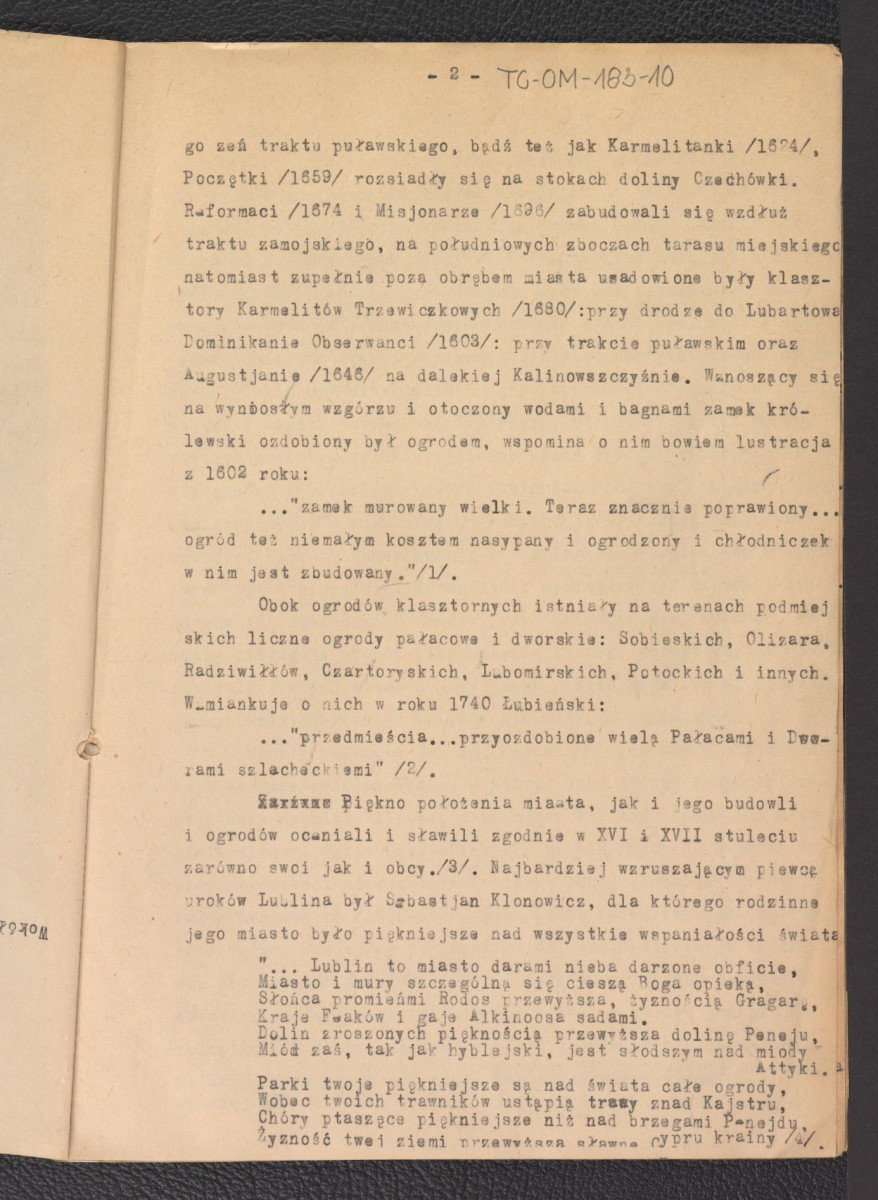 tekst autorstwa G. Ciołka pt. Ogrody Lublina w XIX w., skan 3