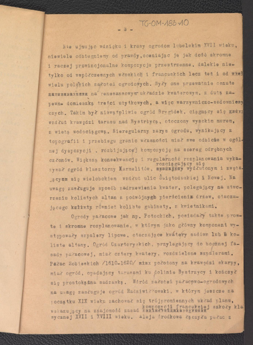 tekst autorstwa G. Ciołka pt. Ogrody Lublina w XIX w., skan 4