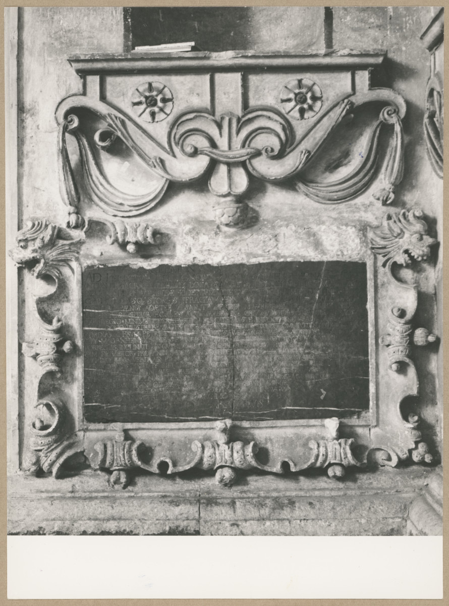 Kaplica Firlejów - tablica z nadaniem odpustów, skan 1