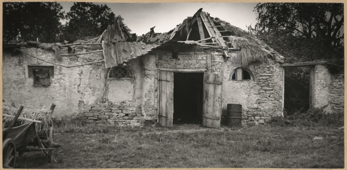 Zespół dworski - ruiny zabudowań gospodarczych, skan 1