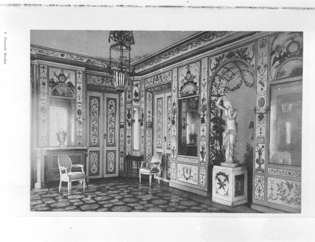 Łazienki Królewskie. Pałac na Wyspie - Sala Jadalna (przed 1939)
Reprodukcja z W. Tatarkiewicz "Dominik Merlini" 1955., skan 1