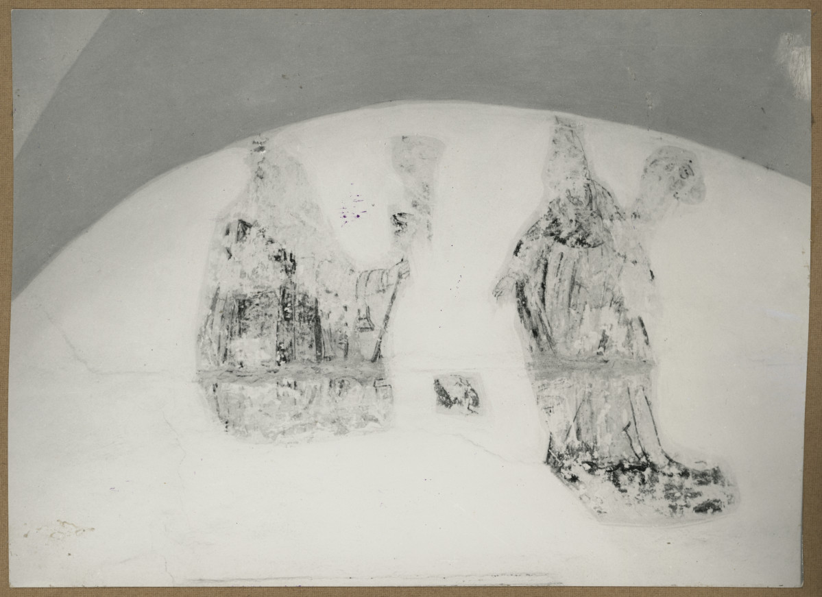 Zespół klasztorny - fragment malowideł ściennych , skan 1