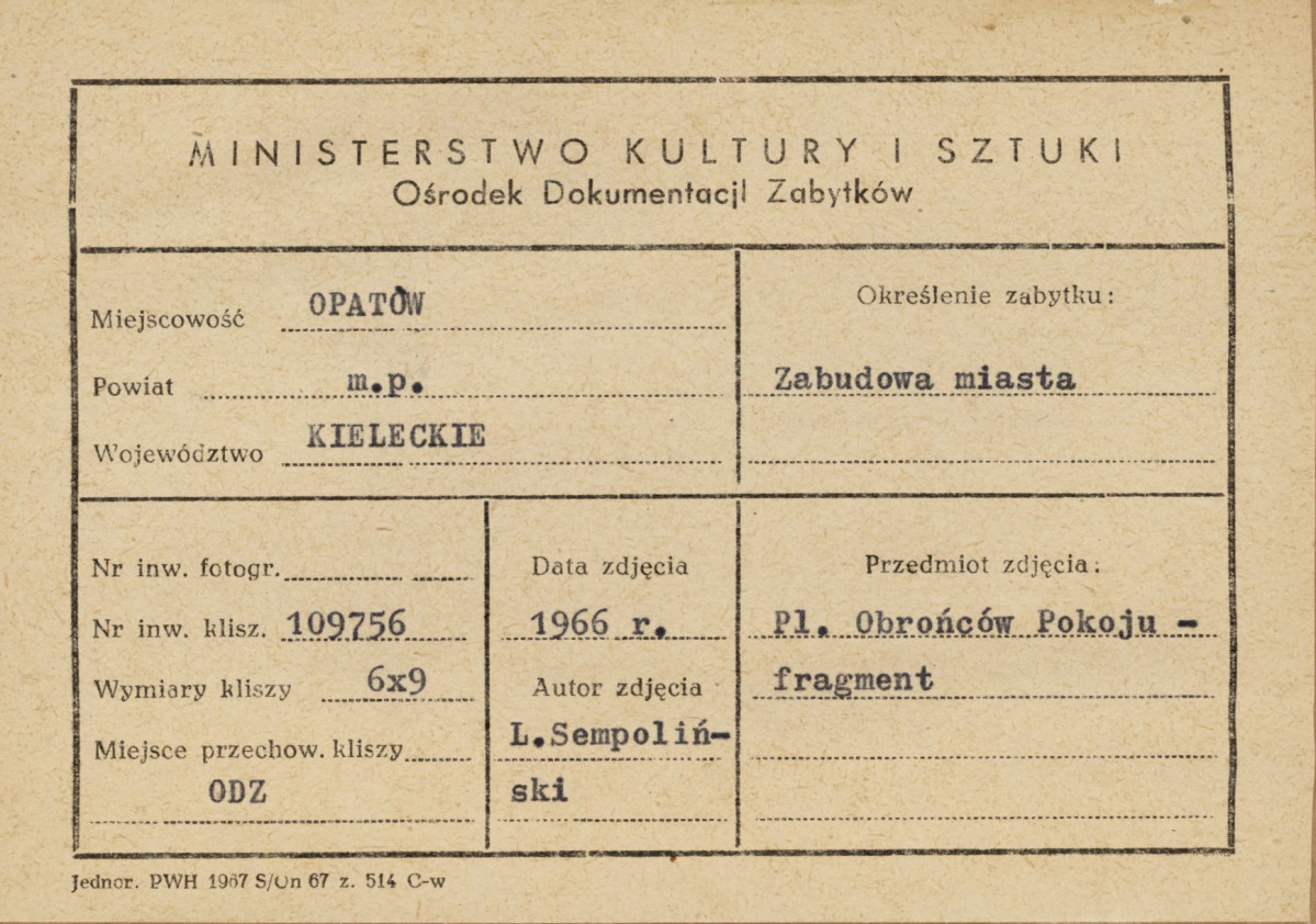 Rynek - fragment pierzei zachodniej i północnej - metryczka

 , skan 1