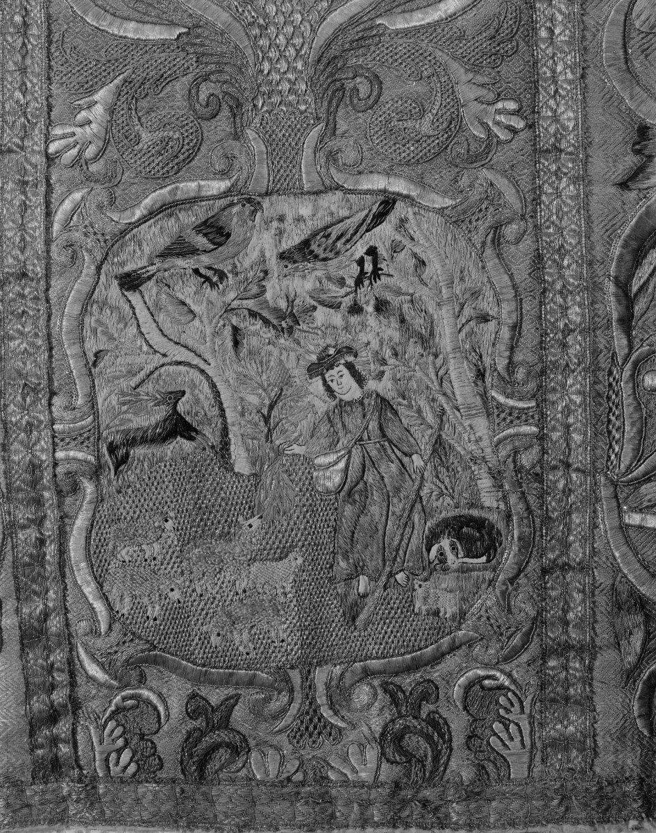klasztor Benedyktynek - zbiory - ornat barokowy - fragment, skan 1