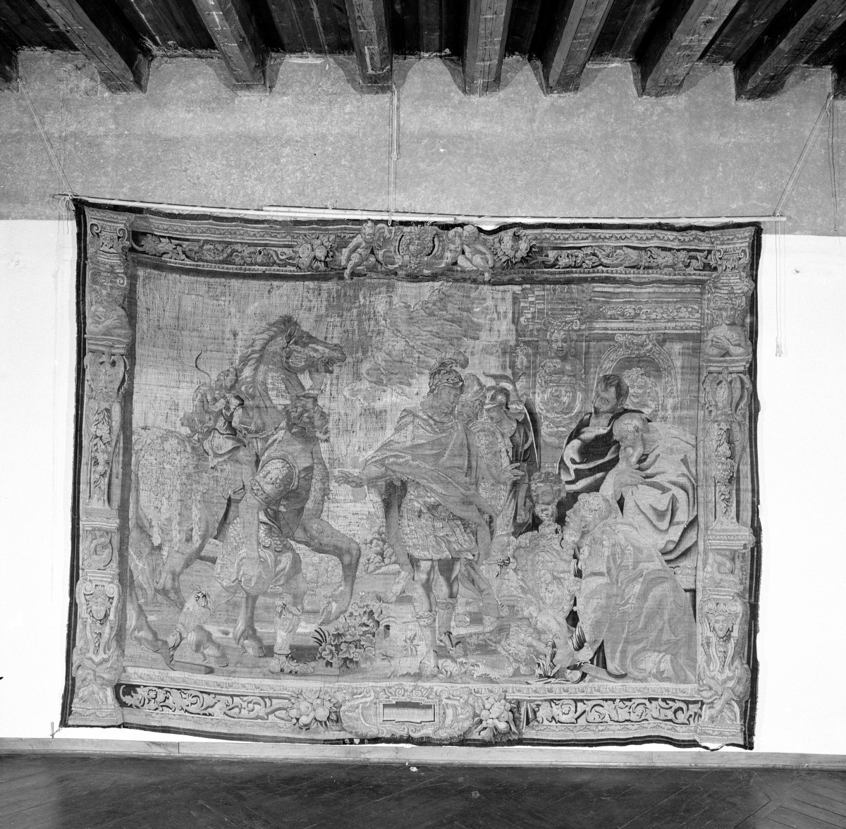 Muzeum Narodowe - Tapiseria. "Scypion Afrykański przyjmujący hołd Kartagińczyków". ok. 1630 rok. Autor Jakub Geubels Młodszy., skan 1