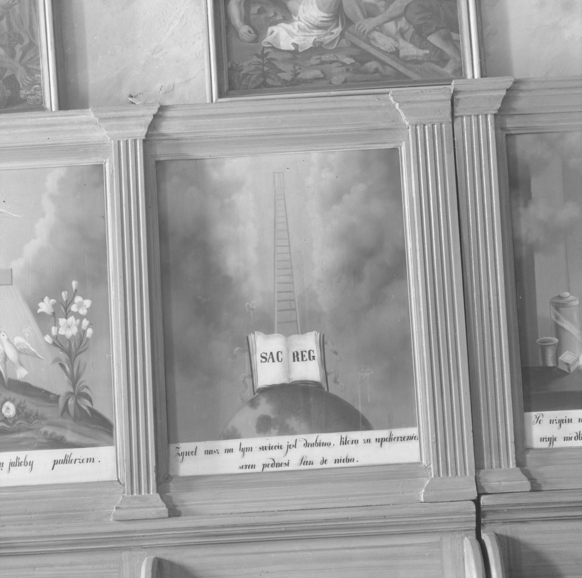 klasztor ss. Mniszek Benedyktynek - kościół pw. Najświętszej Maryi Panny i św. Wojciecha - wnętrze - obraz w zapleczu stall, skan 1