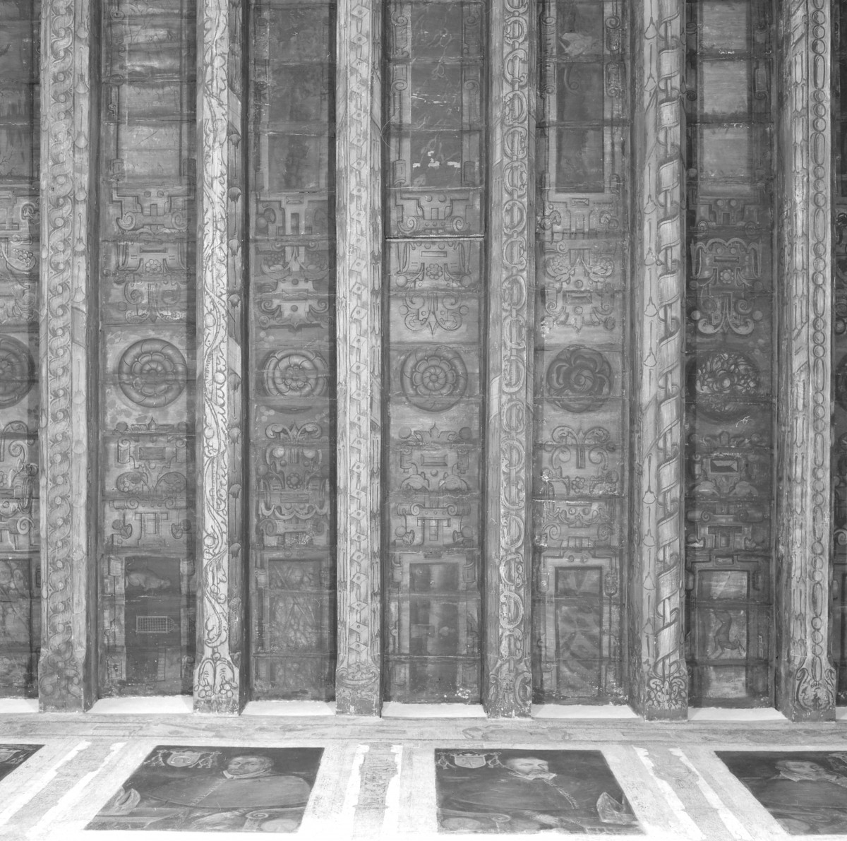 pałac Biskupów Krakowskich - Izba Stołowa Górna /sala portretowa/ /I p./ - fragment stropu, skan 1