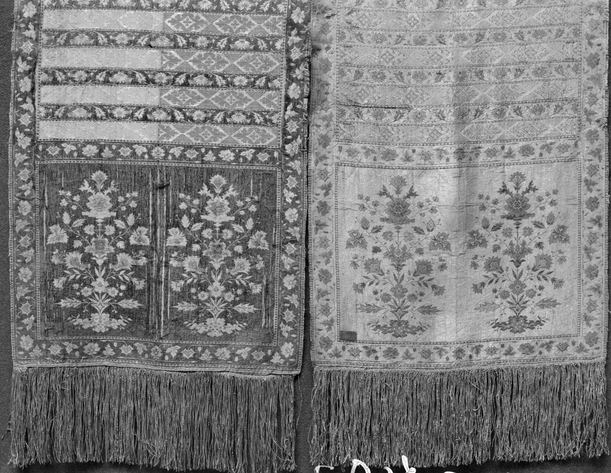 kościół pw. Wniebowzięcia Najświętszej Maryi Panny i św. Zygmunta - Muzeum Diecezjalne - zbiory - pas polski wyk. w Lionie - fragment, skan 1