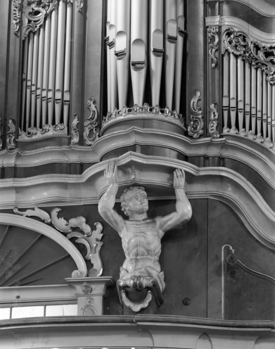 kościół Pokoju im. Trójcy Świętej - wnętrze, prospekt organowy, detal, skan 1