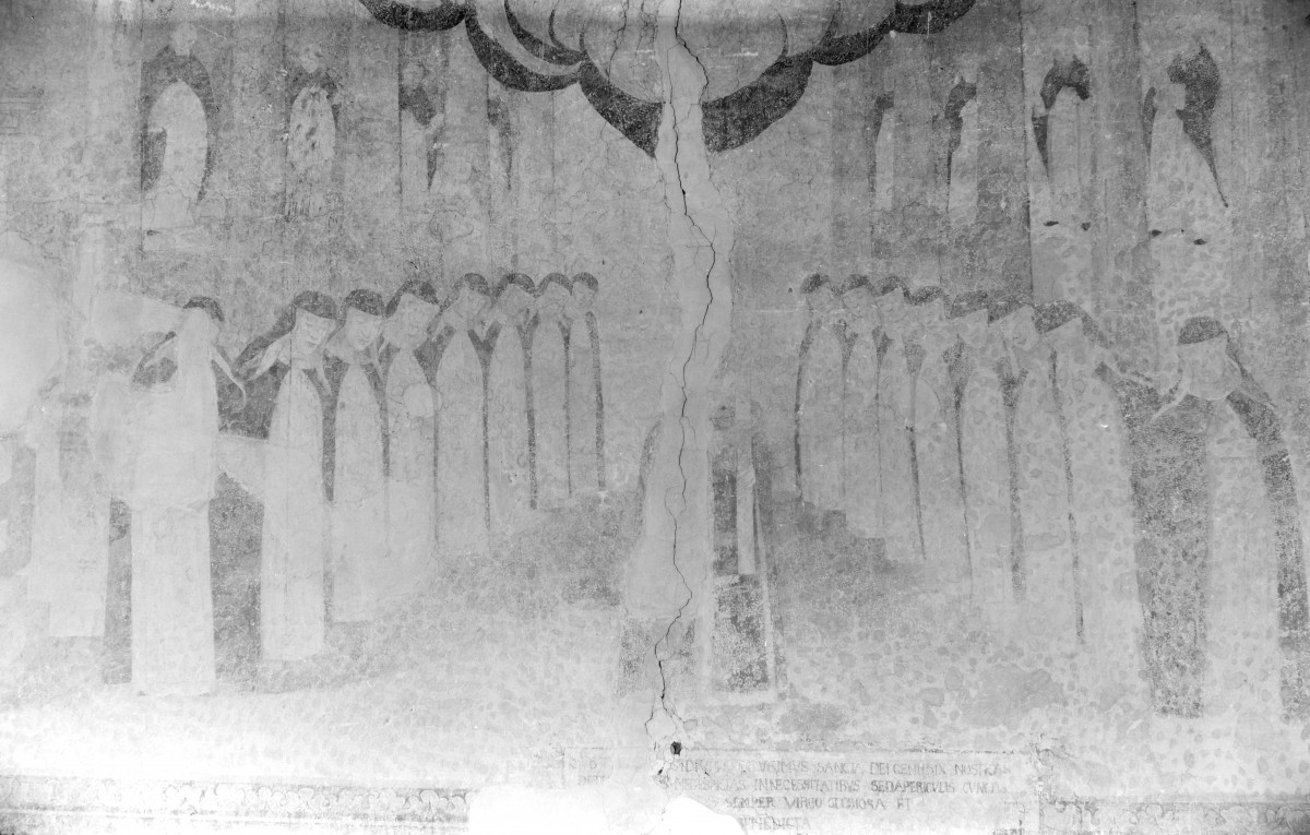 Kościół Wniebowzięcia Najświętszej Maryi Panny - wnętrze. Fragment polichromii., skan 1