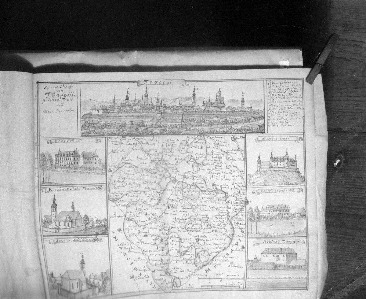 rycina F. B. Wrenera - widok miasta w XVIII w., skan 1