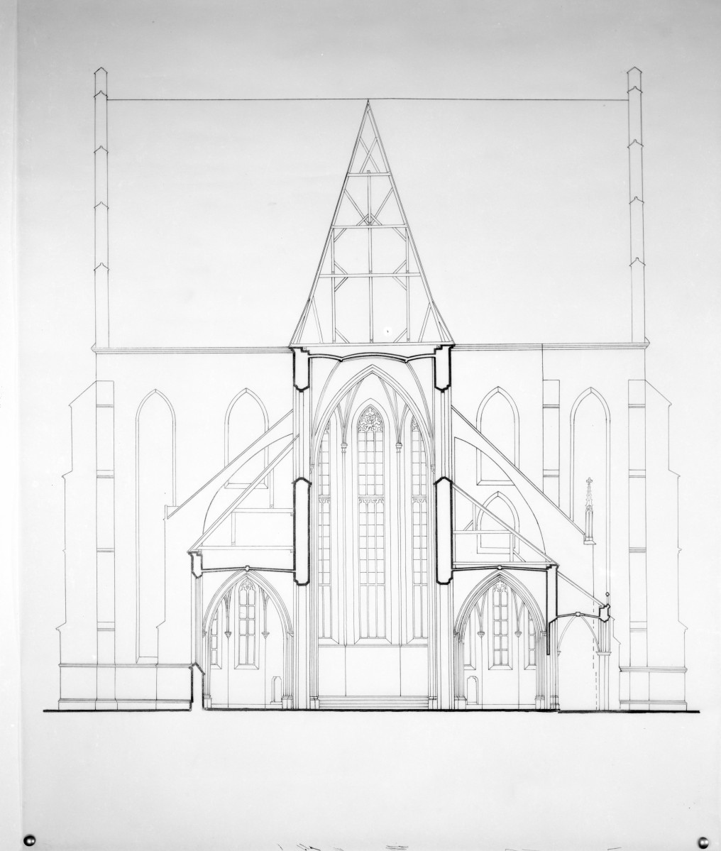 kościół pw. śś. Piotra i Pawła - przekrój poprzeczny, skan 1