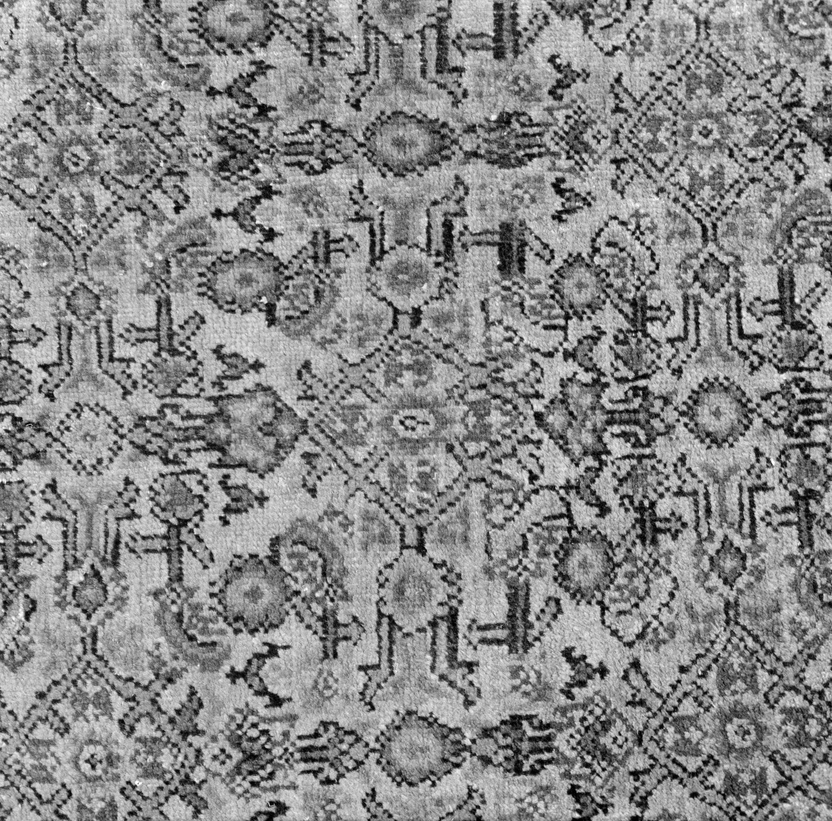 Muzeum Narodowe - Kobierzec. Teheran. Fragment wzoru pola środkowego., skan 1