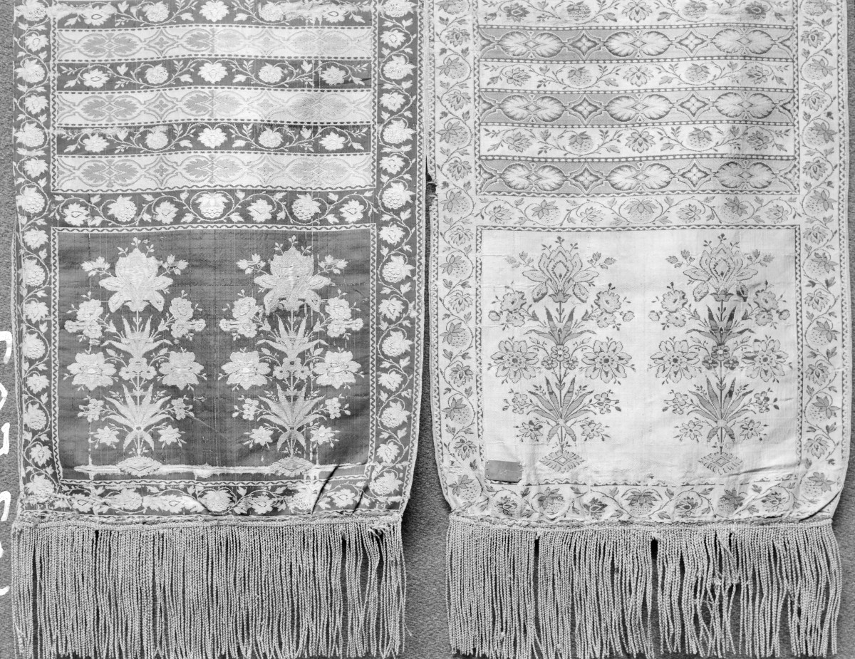 kościół pw. Wniebowzięcia Najświętszej Maryi Panny i św. Zygmunta - Muzeum Diecezjalne - zbiory - pas kontuszowy - fragment, skan 1