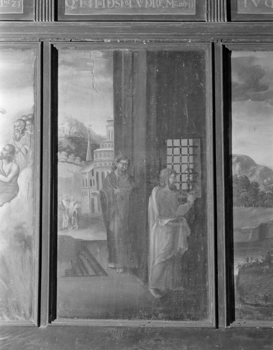 Bazylika katedralna Wniebowzięcia NMP - wnętrze: malowidło na odwrocie stalli w prezbiterium., skan 1