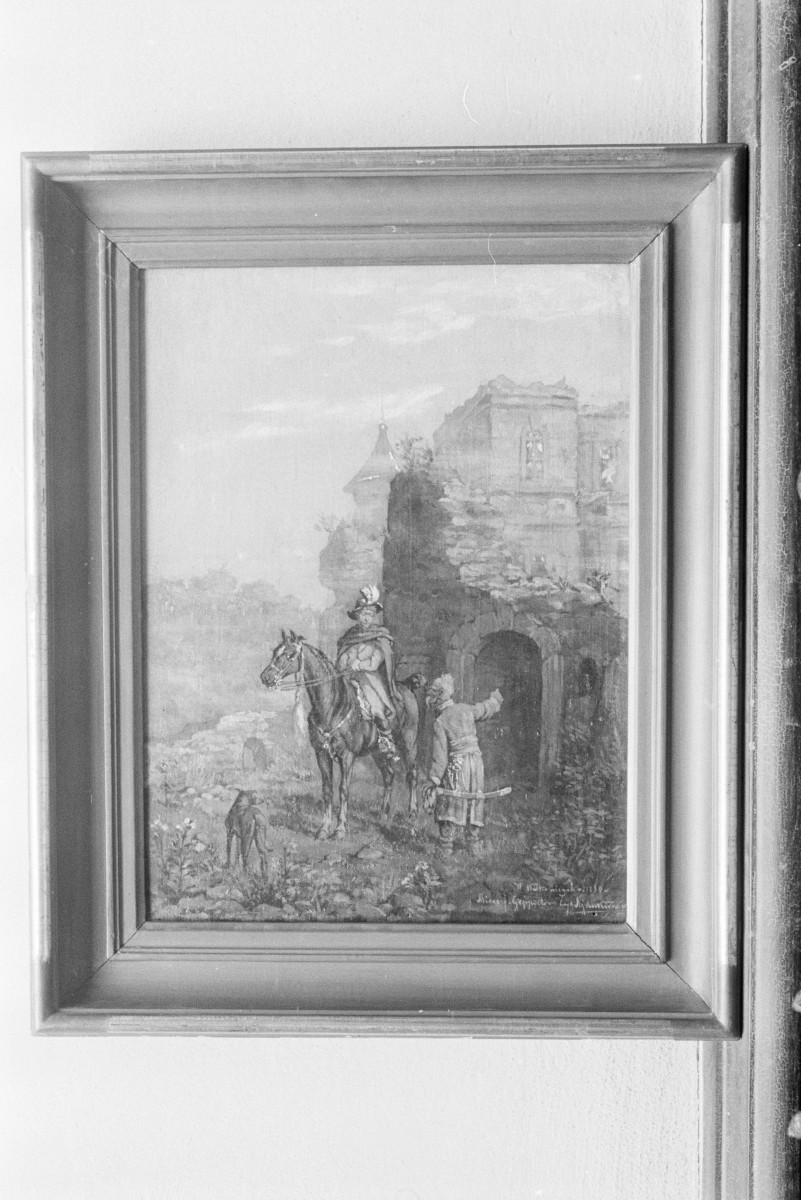 Muzeum Narodowe w Warszawie, Ajdukiewicz Zygmunt "Hrebia i Gerwazy", olej płótno, 405x305 mm, skan 1
