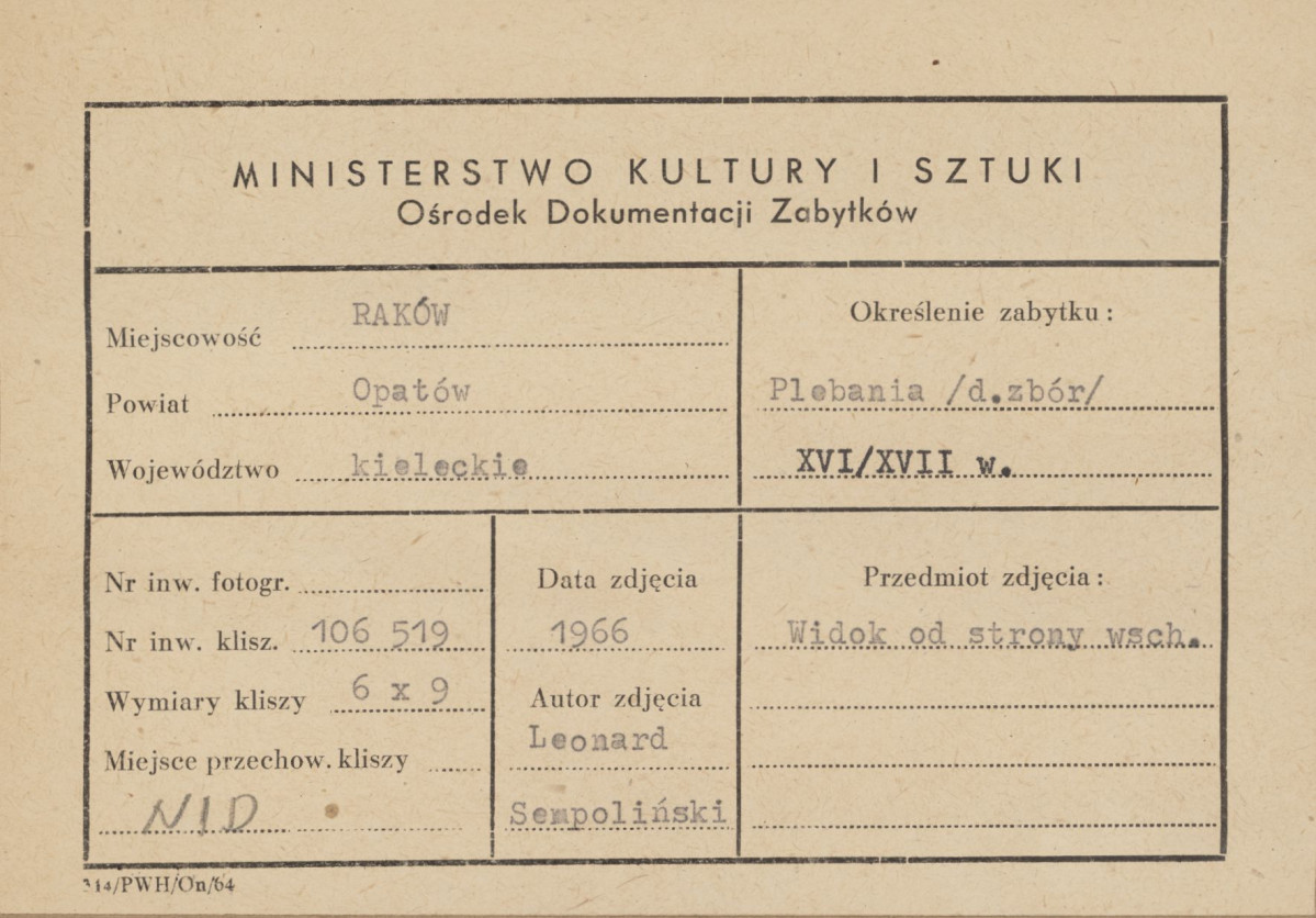 Plebania d. zbór - widok ogólny - metryczka, skan 1