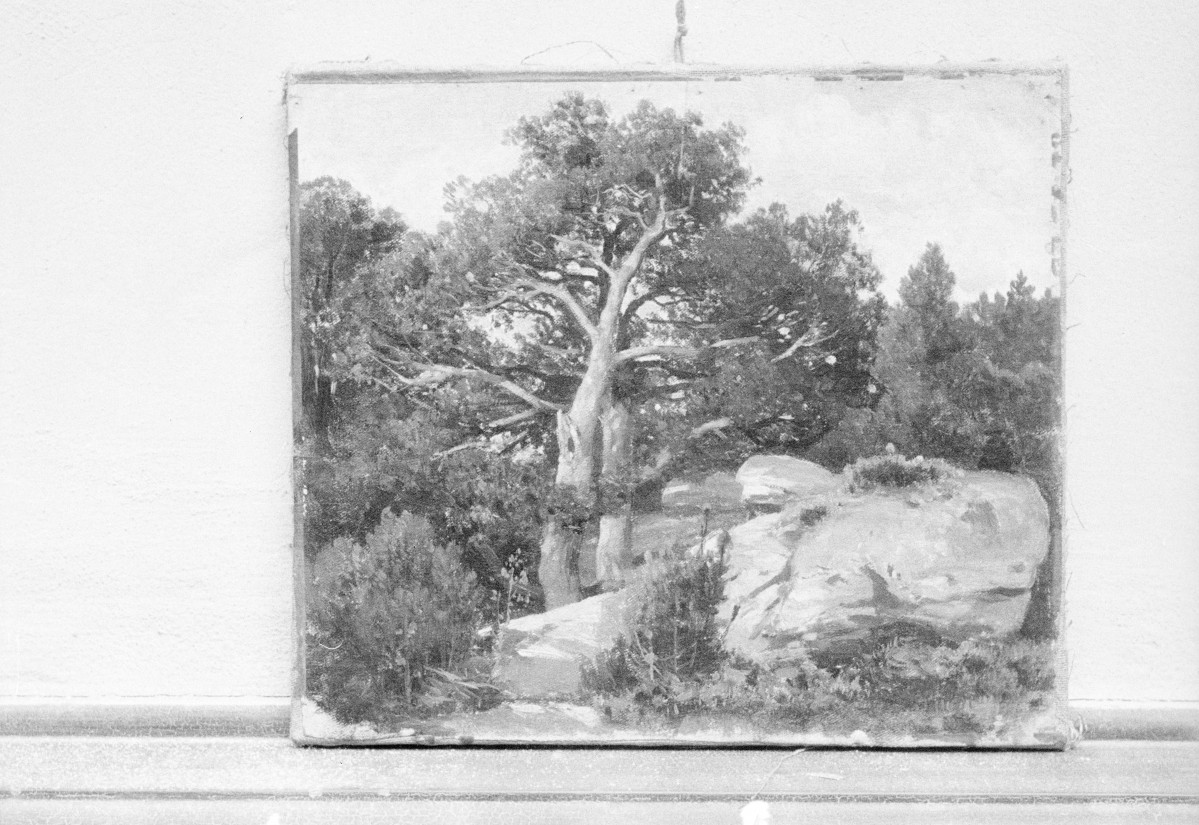 Muzeum Pomorskie w Toruniu, Szermentowski Józef "Pejzaż", 260x300 mm, skan 1