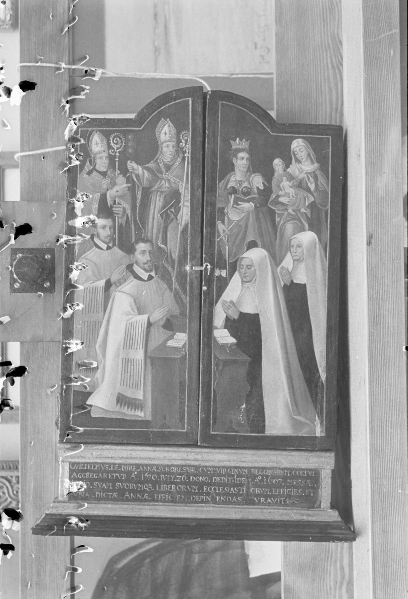 Muzeum Pomorskie w Gdańsku - autor nieznany "Tryptyk ukrzyżowanie" z 1607 r. awersy skrzydeł po zamknięciu, skan 1