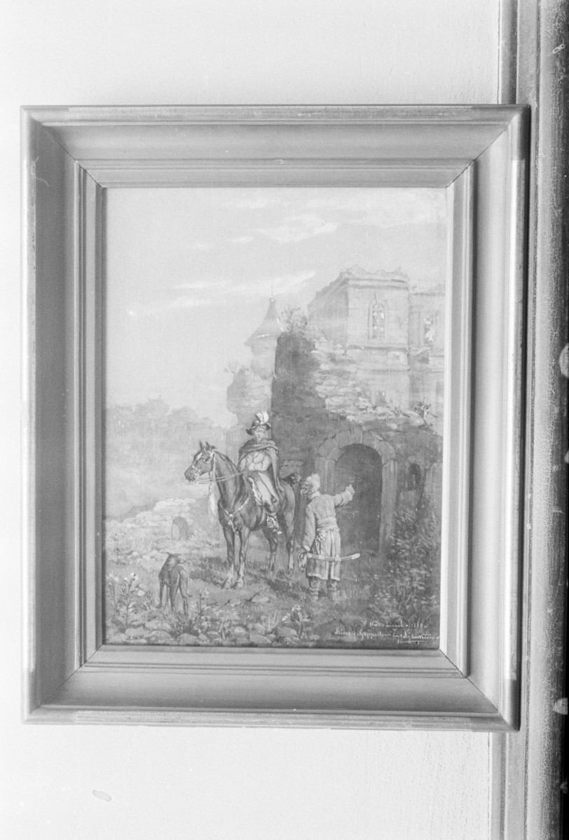 Muzeum Narodowe w Warszawie, Ajdukiewicz Zygmunt "Hrebia i Gerwazy", olej płótno, 405x305 mm, skan 1