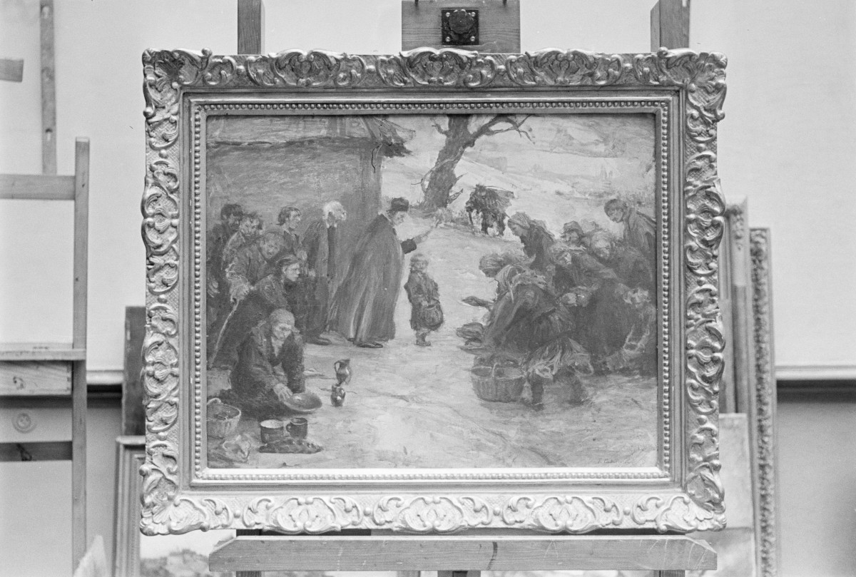 Teodor Axentowicz - święcenie, olej na płótnie, Muzeum Szuki w Łodzi, skan 1