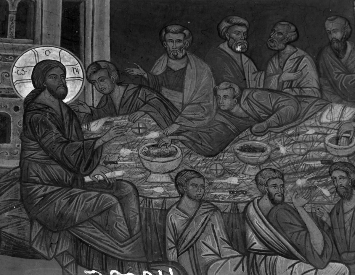 kościół katedralny pw. Narodzenia Najświętszej Marii Panny - wnętrze: fragment polichromii prezbiterium, skan 1