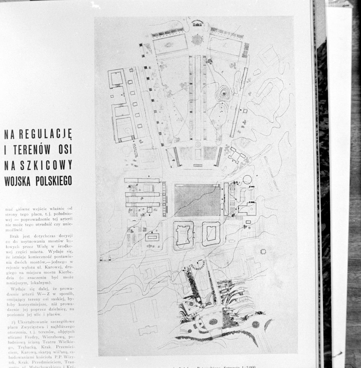Oś Saska. Plan.
źródło "Architektura" 8/9 1948 rok., skan 1