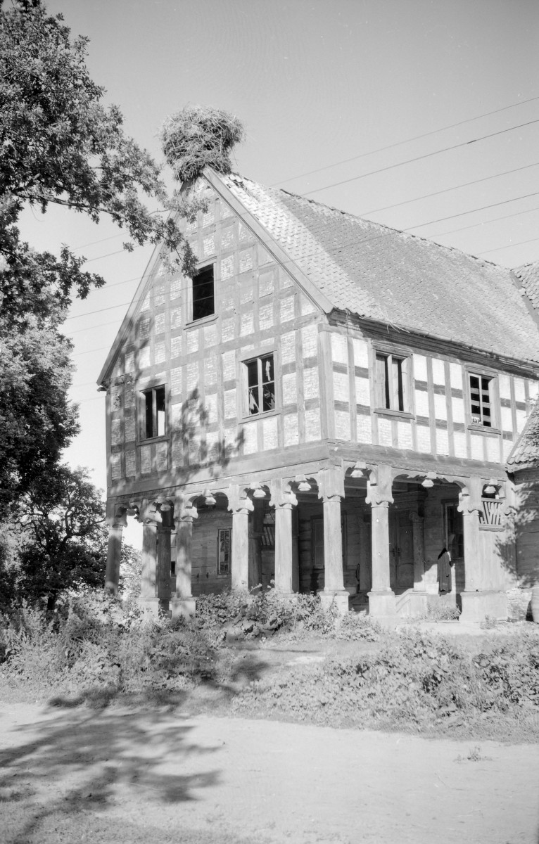 dom podcieniowy - elewacja, podcienie, skan 1