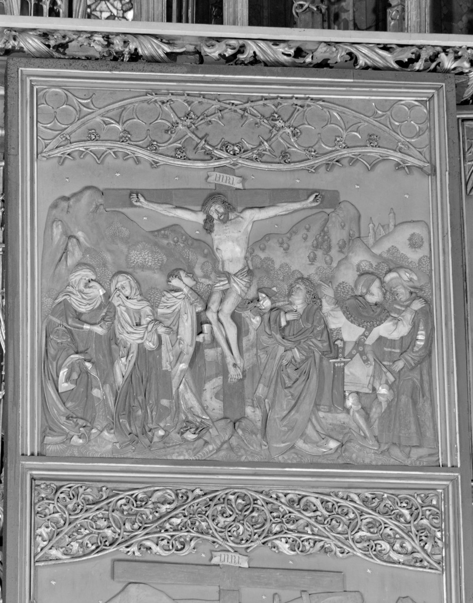 Kościół Mariacki pw. Wniebowzięcia Najświętszej Marii Panny - ołtarz Wita Stwosza: zamknięty, prawe skrzydło - Ukrzyżowanie, skan 1