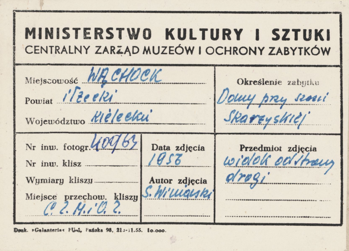 Domy drewniane - widok ogólny - metryczka, skan 1