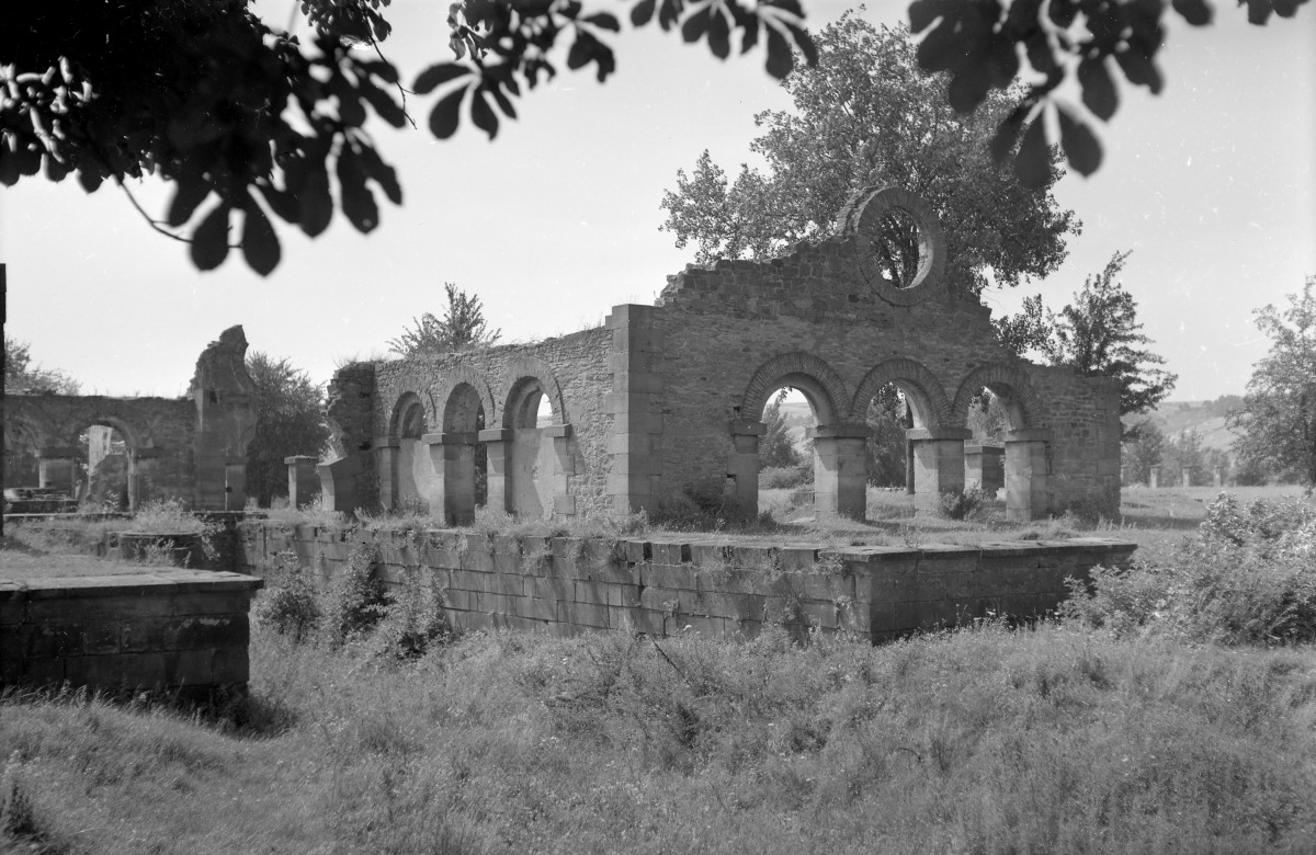 zakład i osiedle przemysłowe - ruina walcowni - widok od strony północno-zachodniej, skan 1