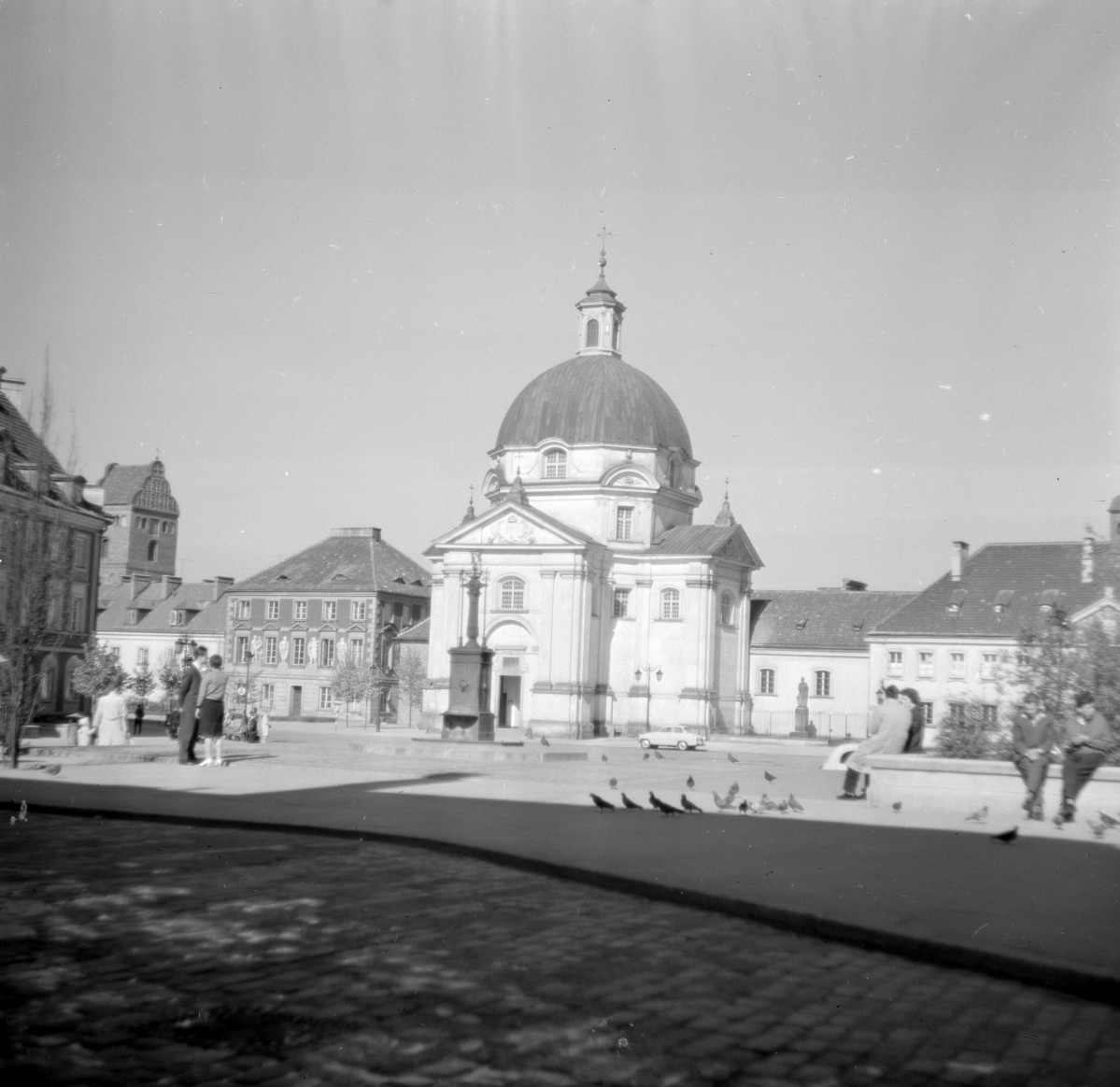 Rynek Nowego Miasta, kościół pw. św. Kazimierza, zespół klasztorny Sakramentek, 1688-92 Tylman v. Gameren, skan 1