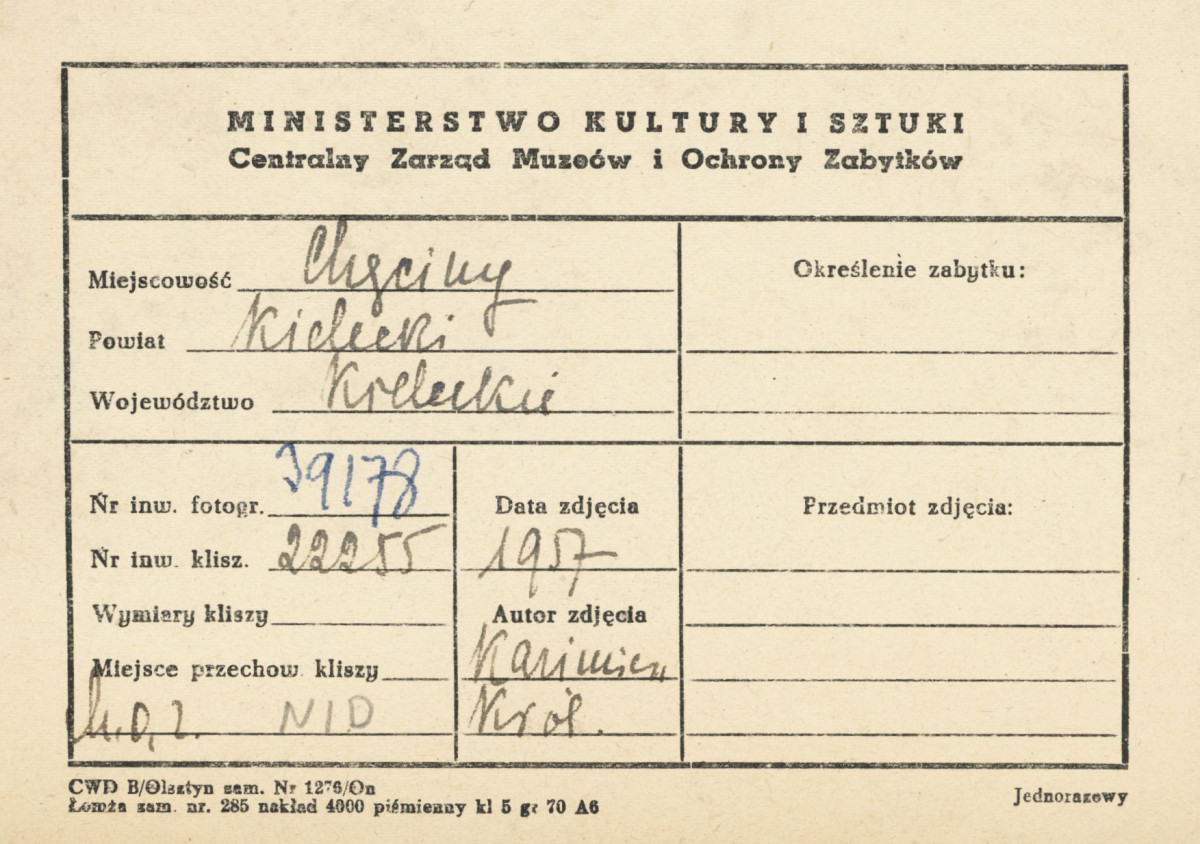 d. zespół klasztorny Klarysek - widok na kościół i dzwonnicę - metryczka, skan 1