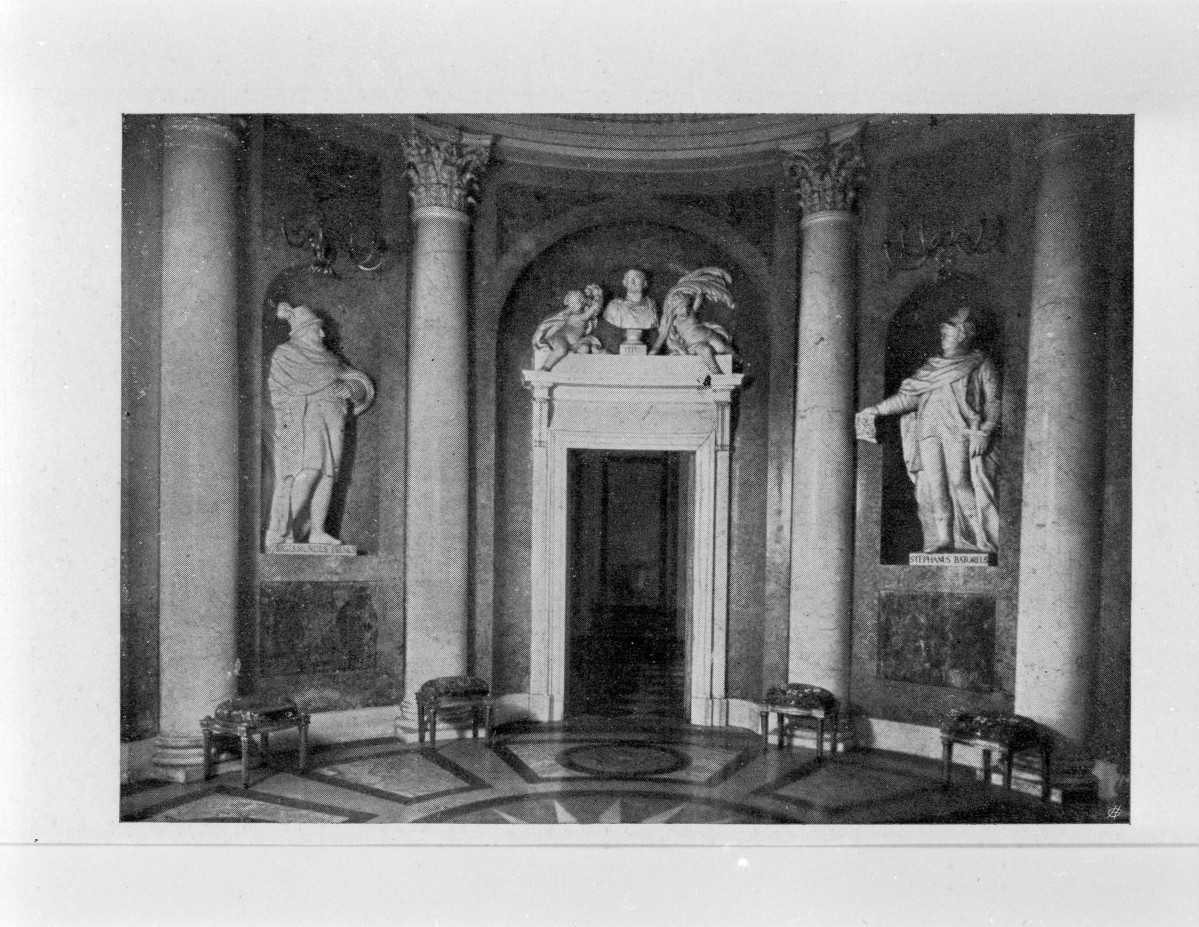 Pałac Łazienkowski. Rotunda wnętrze.
Reprodukcja z A. Laterbach "Styl St. Augusta - Klasycyzm Warszawski XVIII" 1918 rok., skan 1