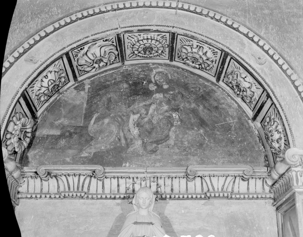 kościół pw. św. Mikołaja - Kaplica Firlejów - wnętrze - ściana południowa - malowidło, skan 1