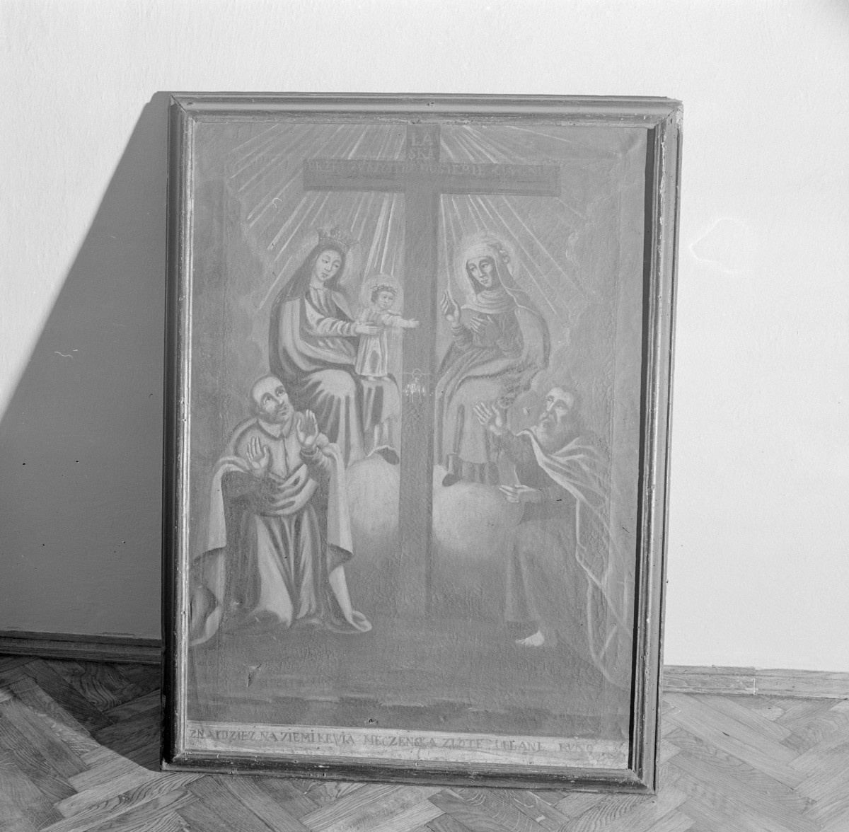 klasztor ss. Mniszek Benedyktynek - zbiory - obrazek z alegorią Krzyża Świętego z XVIII wieku, skan 1