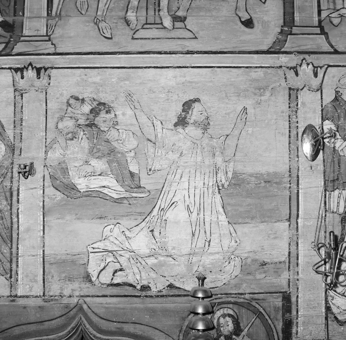 kościół parafialny pw. Matki Boskiej Różańcowej i św. Jana Kantego, 1527 r. - polichromia 1. połowa XVII w. - Modlitwa w Ogrójcu, skan 1