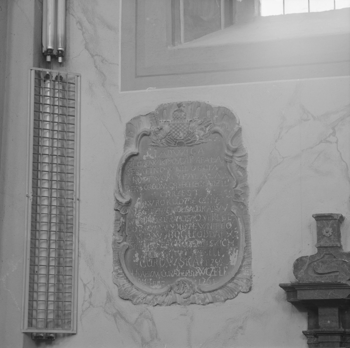 kościół św. Józefa - wnętrze: epitafium rodziny Gurowskich, skan 1
