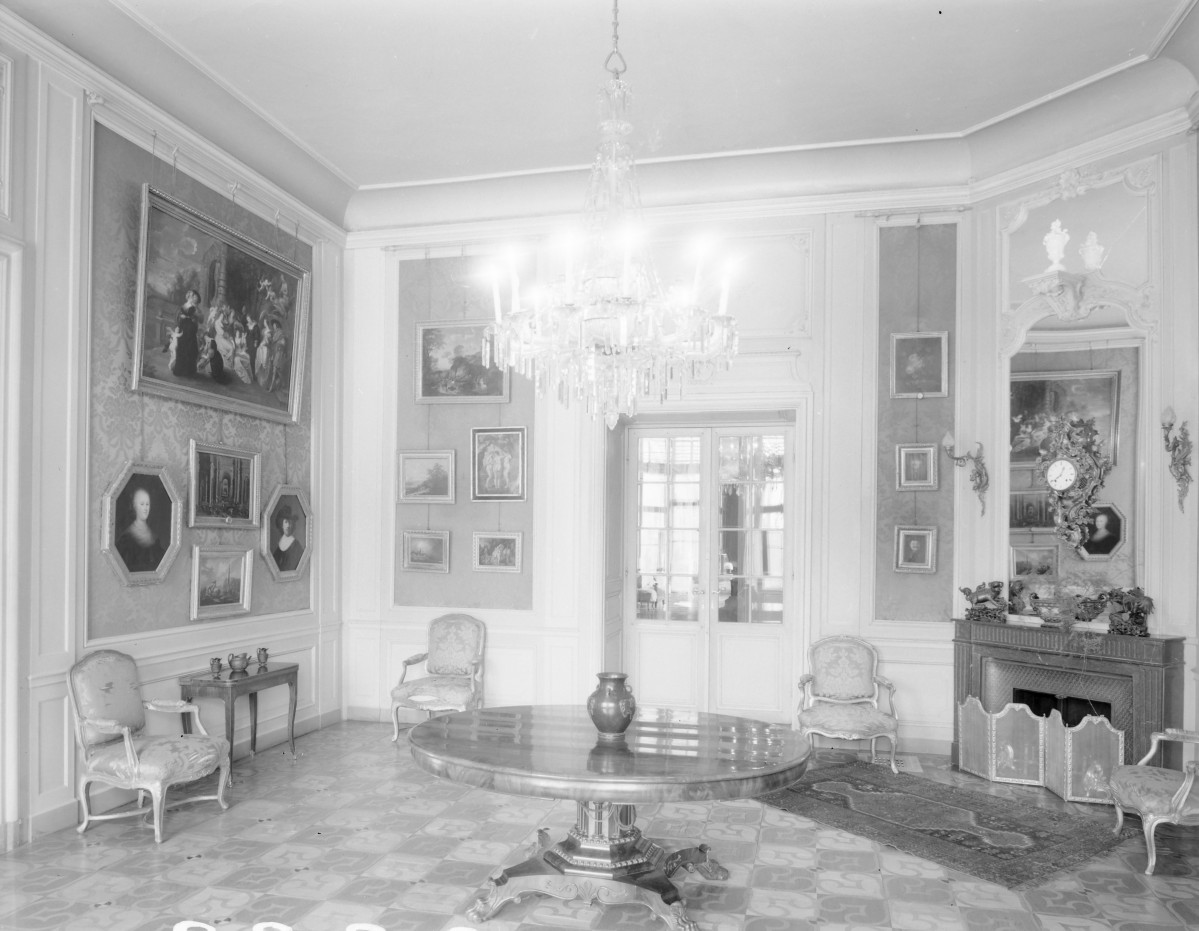 zamek magnacki Lubomirskich i Potockich - wnętrze - piętro I - Pokój Wstępny /Salon Bilardowy/, skan 1