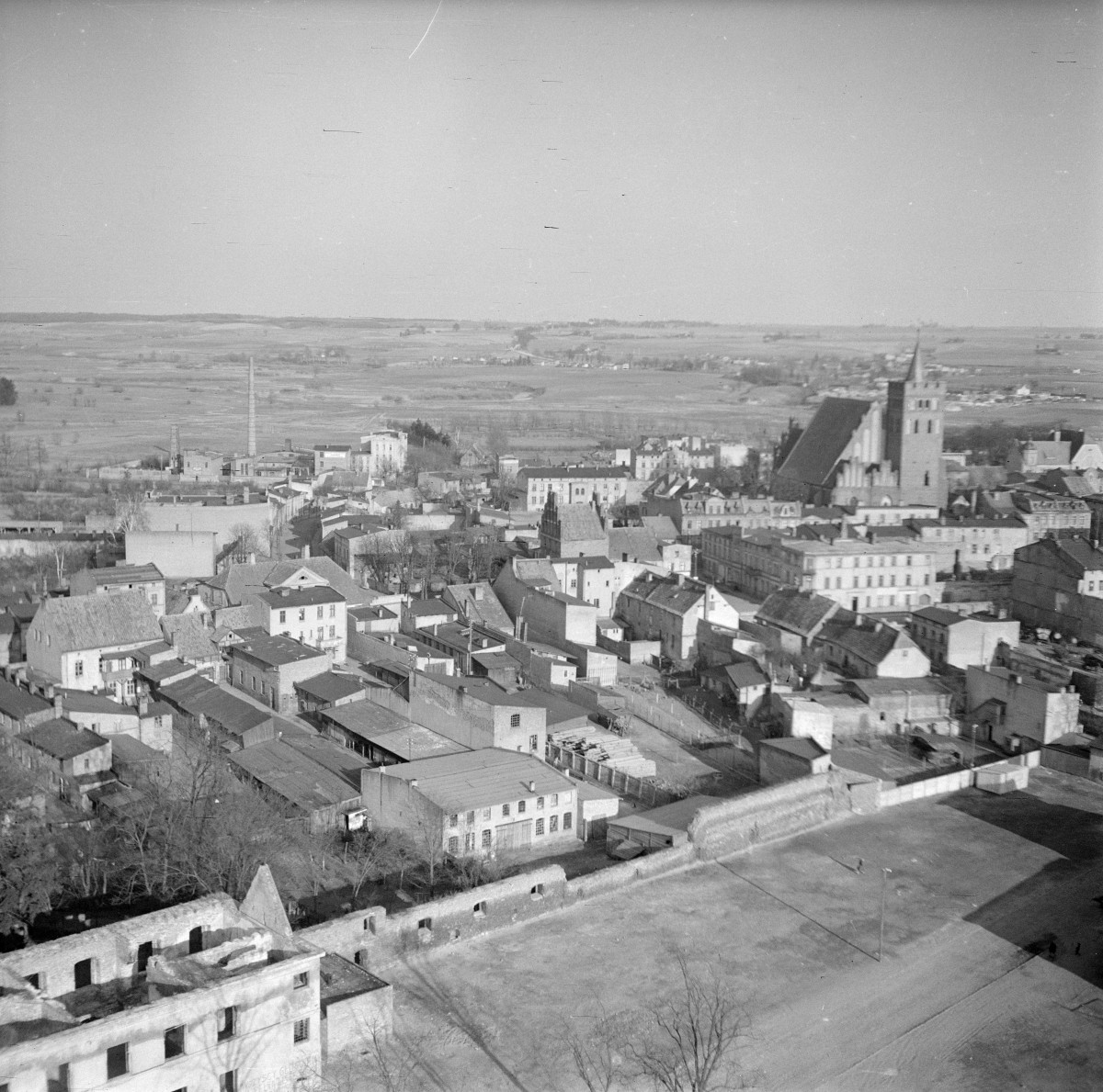 panorama miasta - widok z wieży zamkowej, skan 1