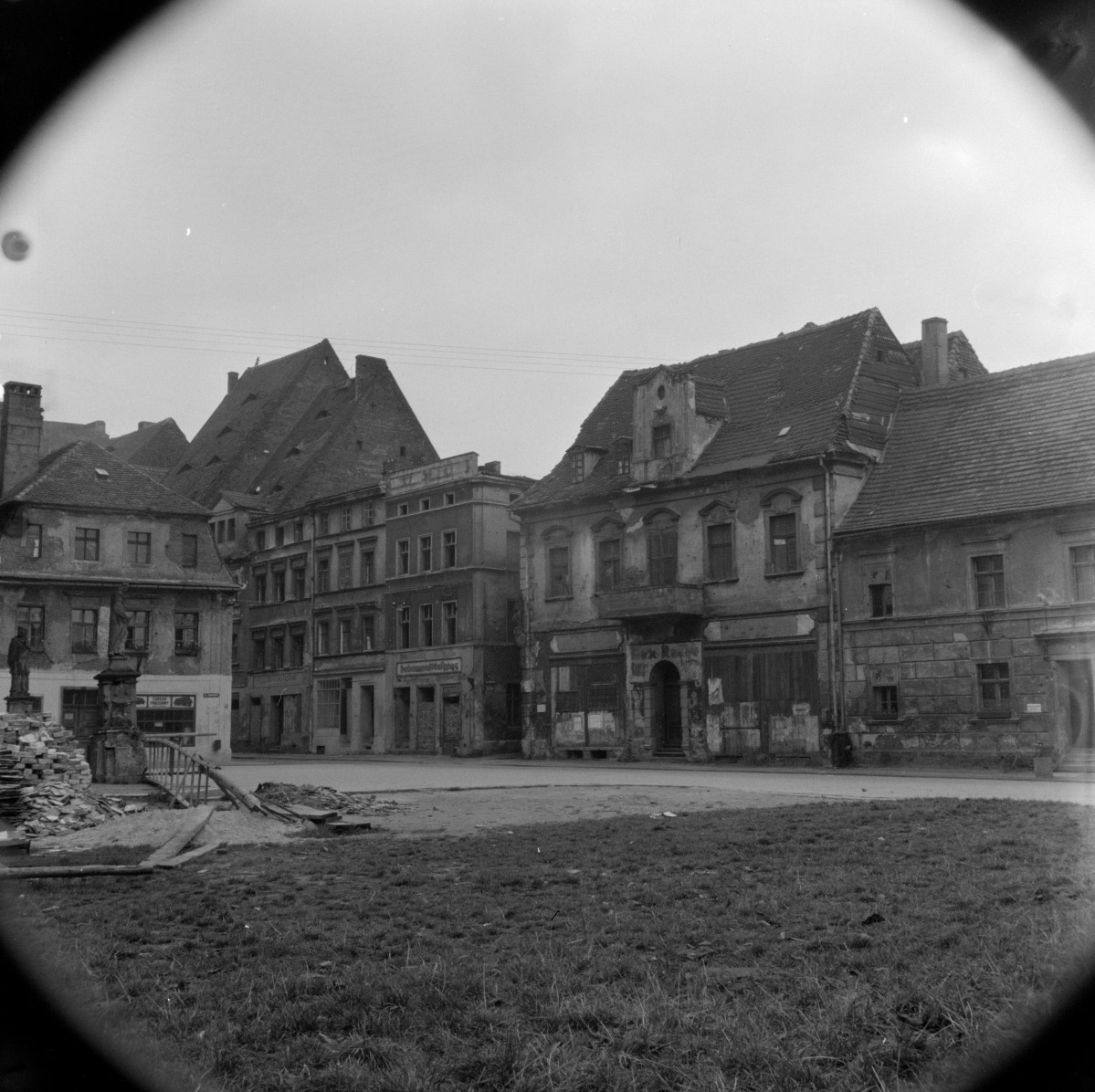 kamienice - elewacja, widok ogólny, skan 1