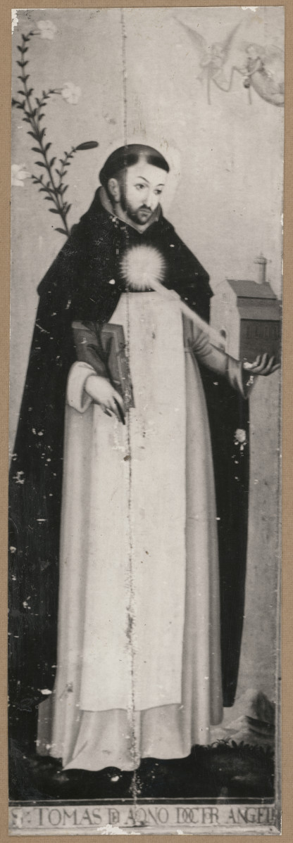 Zespół klasztorny Dominikanów - kościół, obraz z przedstawieniem św. Tomasza z Akwinu, część d. poliptyku, skan 1