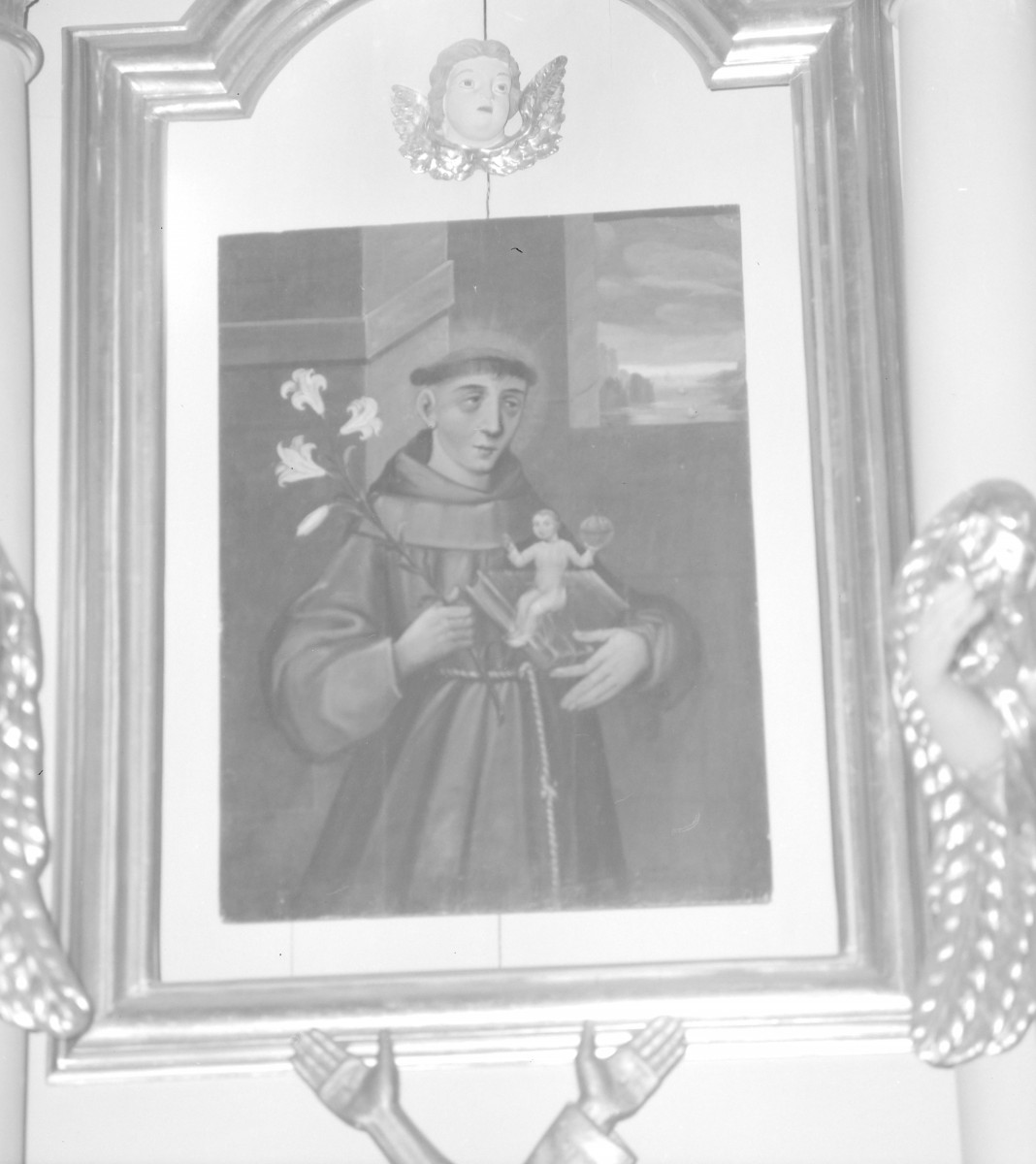 Kościół św. Katarzyny - obraz z wizerunkiem św. Antoniego, skan 1