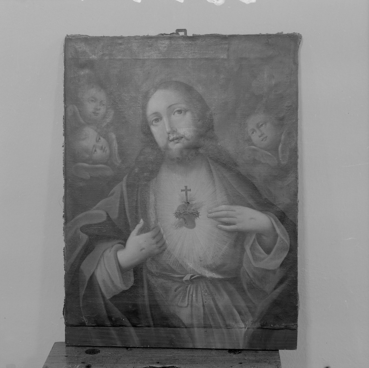 klasztor ss. Mniszek Benedyktynek - zbiory - obraz Serce Chrystusa z XIX wieku, skan 1