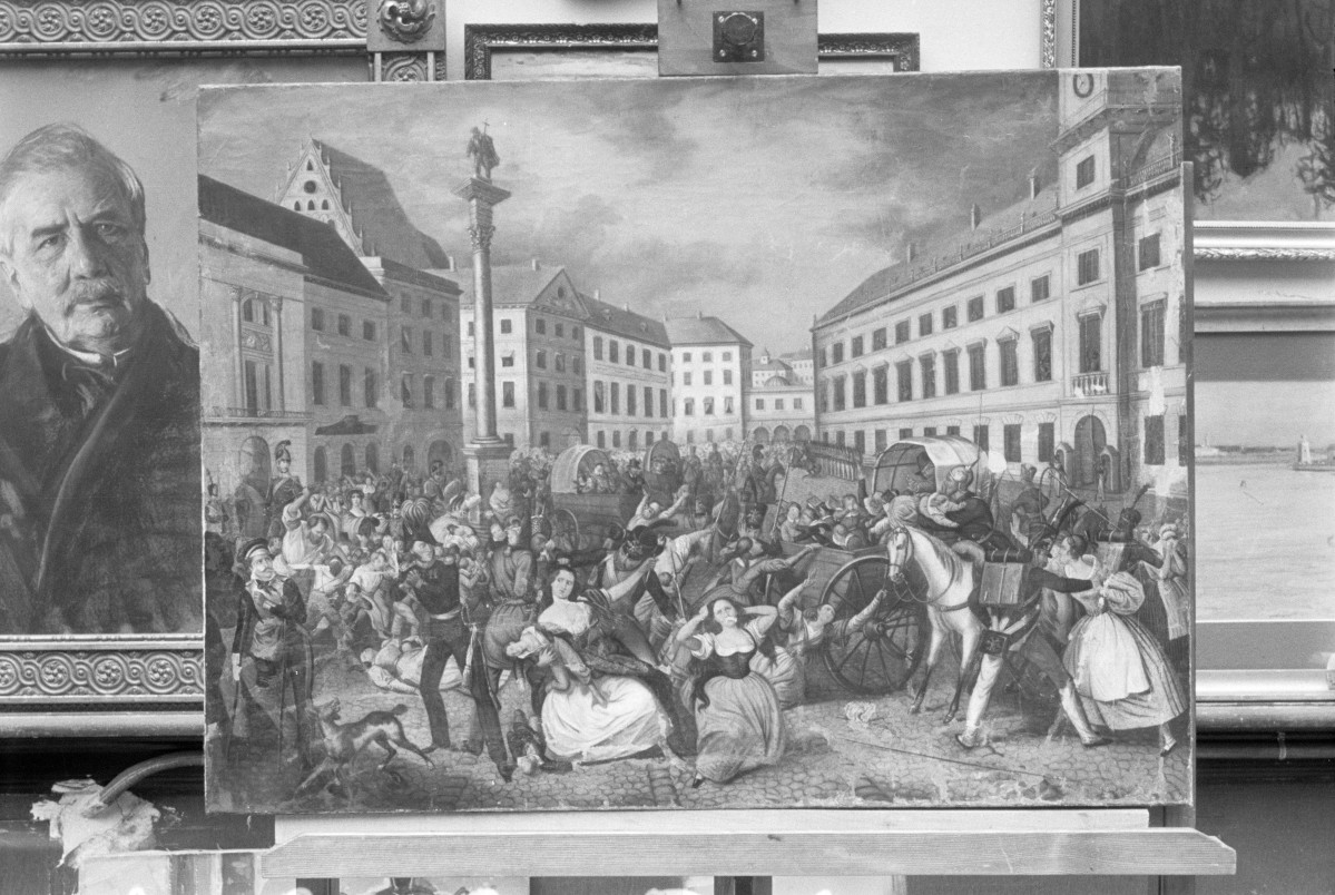 Piotr Michalczewski - Porywanie dzieci polskich w Warszawie przez Moskali, Muzuem Narodowe w Warszawie, skan 1
